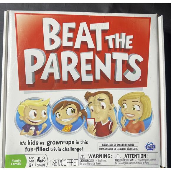 Beat The Parents Family Trivia Board Game SEALED Ages 6+ Spin‎ Master Complete - Picture 1 of 5